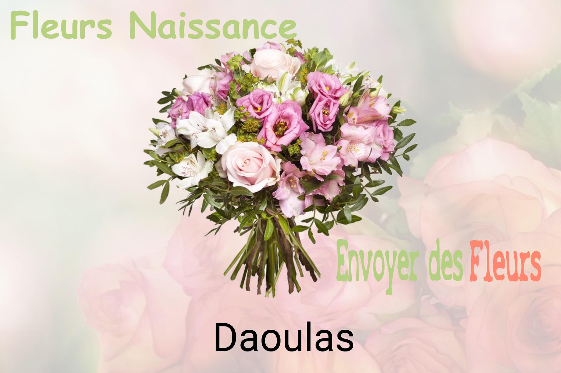 Bouquet de fleurs de naissance livré à Daoulas