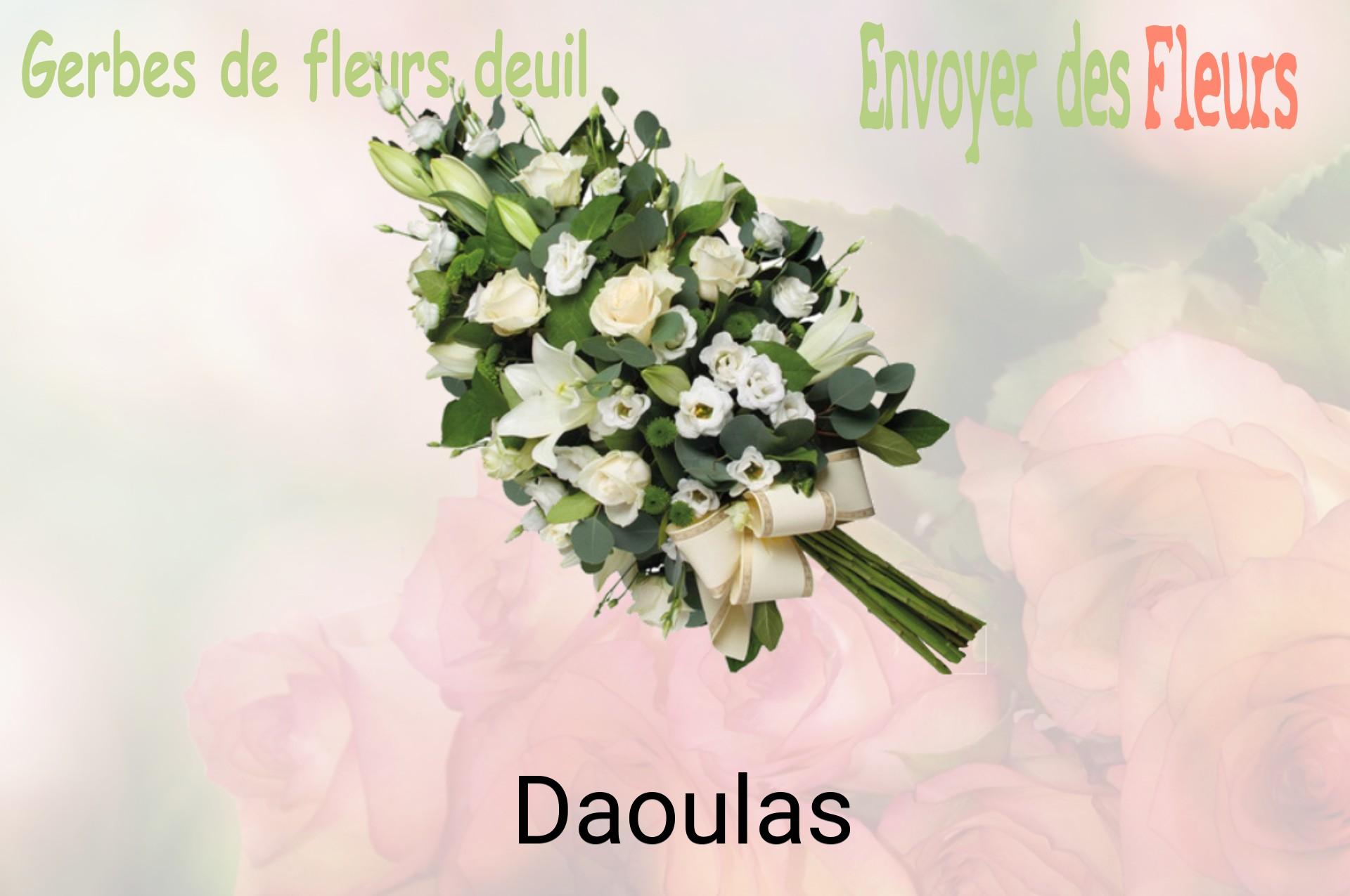 Gerbe de fleurs de deuil livrée à Daoulas